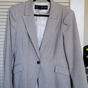 Zara basics tan and navy blazer